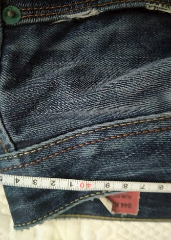 Erkek mavi Rahat Kesim Kot Pantolon - Görsel 6