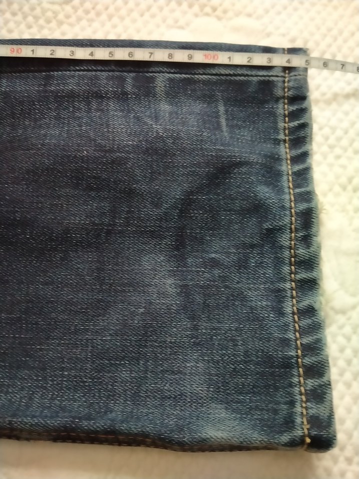 Erkek mavi Rahat Kesim Kot Pantolon - Görsel 5