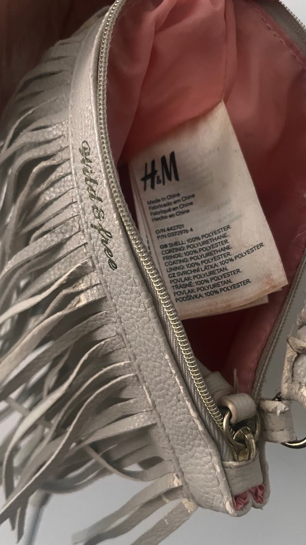 Püsküllü Bej Süet Bohem Çanta - Görsel 3