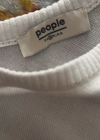 Kadın V Yaka Beyaz Salaş Kazak - Görsel 2