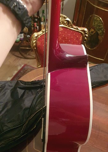 Palmer Kırmızı Parlak Klasik Gitar - Görsel 5