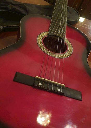 Palmer Kırmızı Parlak Klasik Gitar - Görsel 4