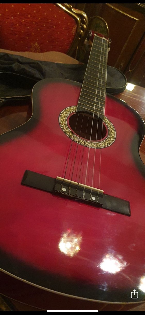 Palmer Kırmızı Parlak Klasik Gitar - Görsel 4