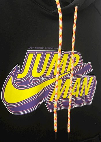 Siyah Nike Baskılı Kapüşonlu Sweatshirt - Görsel 2