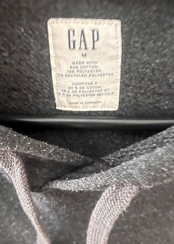 GAP Baskılı Kapüşonlu Gri Sweatshirt - Görsel 2