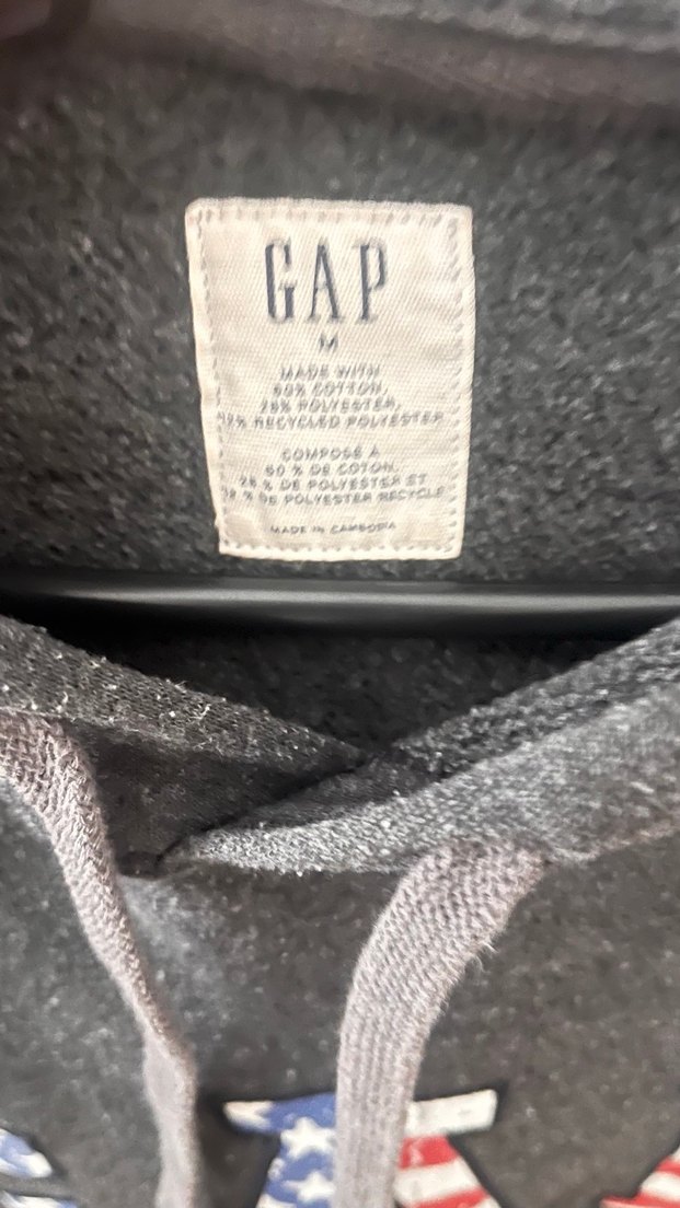 GAP Baskılı Kapüşonlu Gri Sweatshirt - Görsel 2