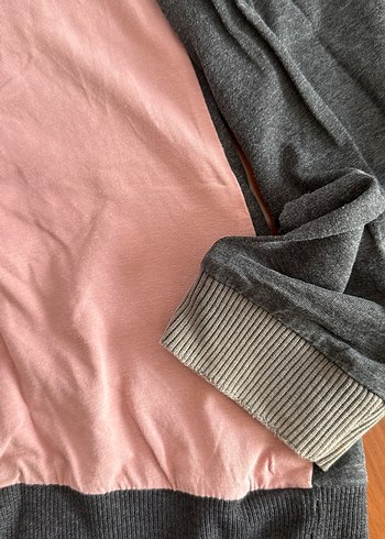 s Beden Gri Baskılı Uzun Kollu Kadın Pijama Takımı