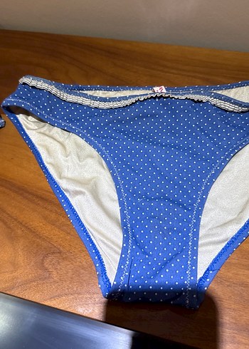 Diğer Bohem Tarzı Mavi Puantiyeli Kadın Bikini