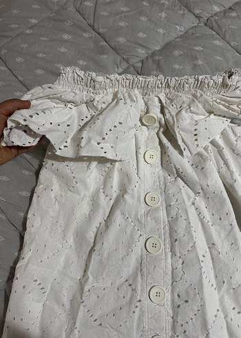 Straplez elbise beyaz elbise mini - Görsel 3