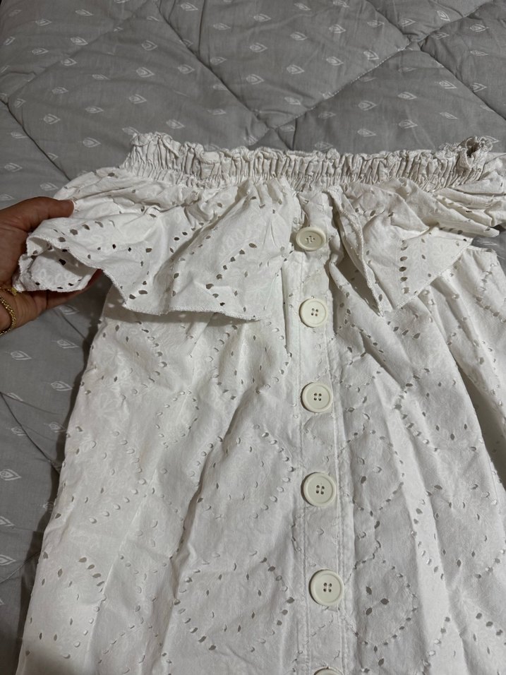 Straplez elbise beyaz elbise mini - Görsel 3