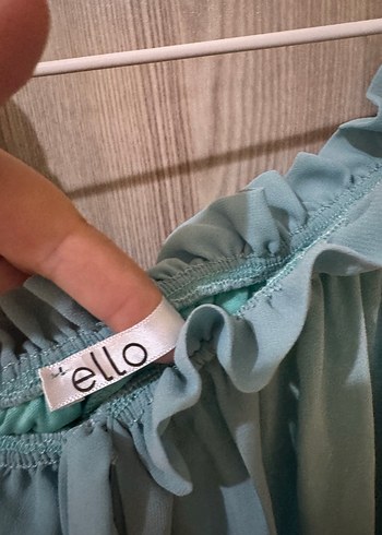 Bohem Rüzgarlı Turkuaz Mini Elbise - Görsel 5