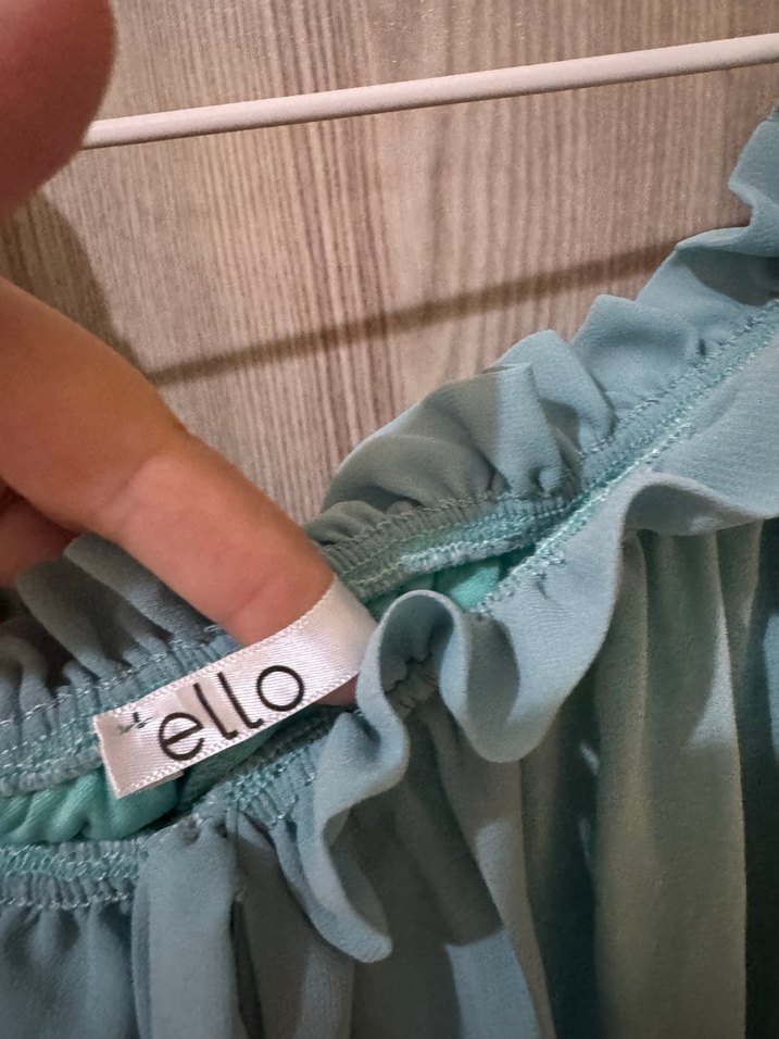 Bohem Rüzgarlı Turkuaz Mini Elbise - Görsel 5