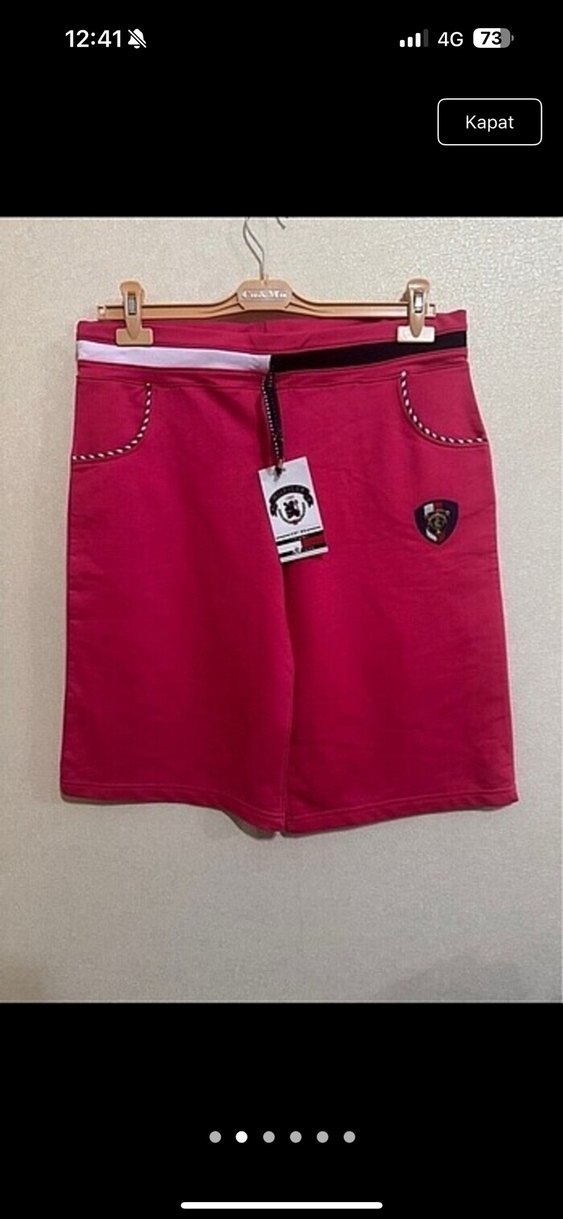 Kız Çocuk Kırmızı Rahat Kesim Eşofman Altı - Görsel 5