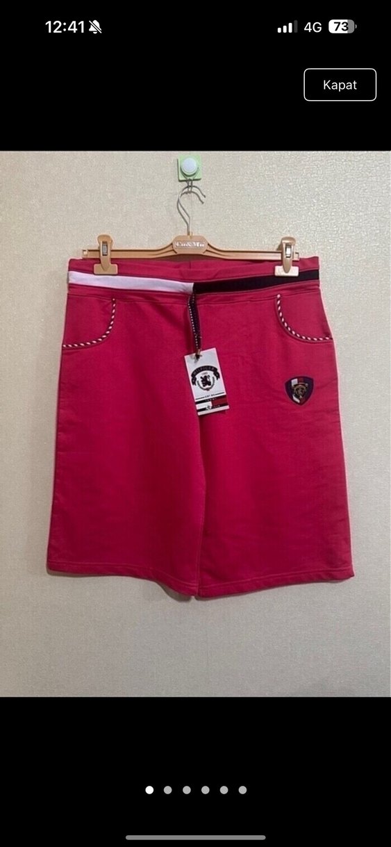 Kız Çocuk Kırmızı Rahat Kesim Eşofman Altı - Görsel 4