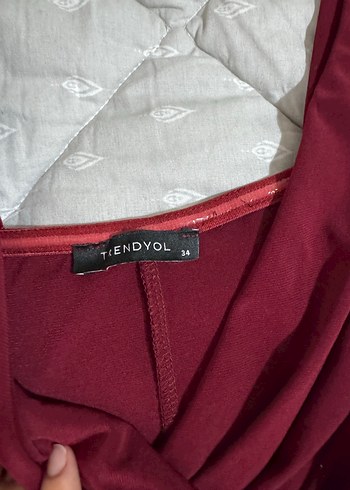 Bordo Kolsuz kısa Abiye Elbise - Görsel 6