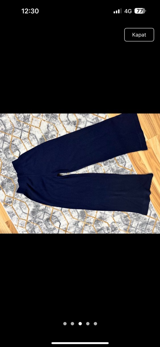 Kadın Lacivert Bol Kesim Denim Pantolon - Görsel 4