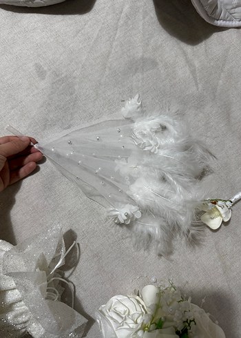 Bordo Dantel Gotik Düğün Aksesuar Seti - Görsel 10