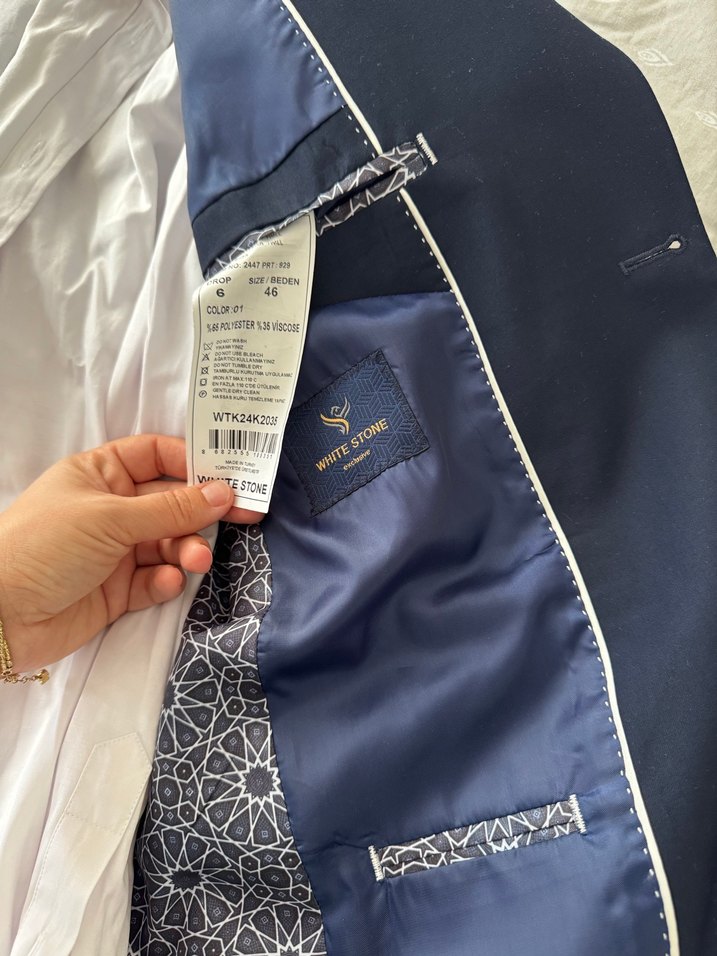 Erkek Lacivert Modern Klasik Ceket - Görsel 4