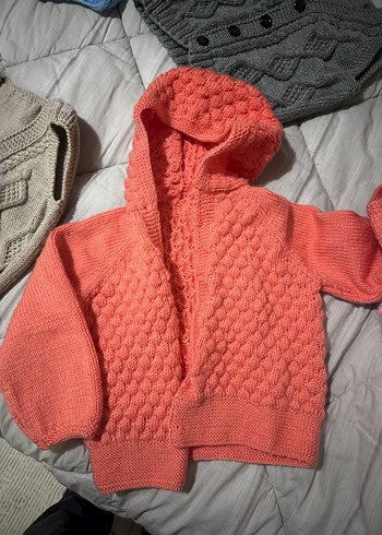 Kız Çocuk Fitilli Örgü Hırka Gri - Görsel 7