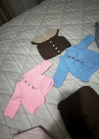 Kız Çocuk Fitilli Örgü Hırka Gri - Görsel 2