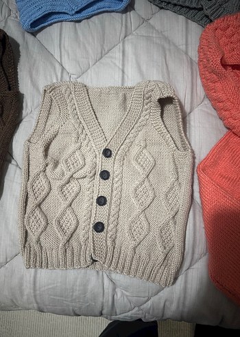 Kız Çocuk Fitilli Örgü Hırka Gri - Görsel 5