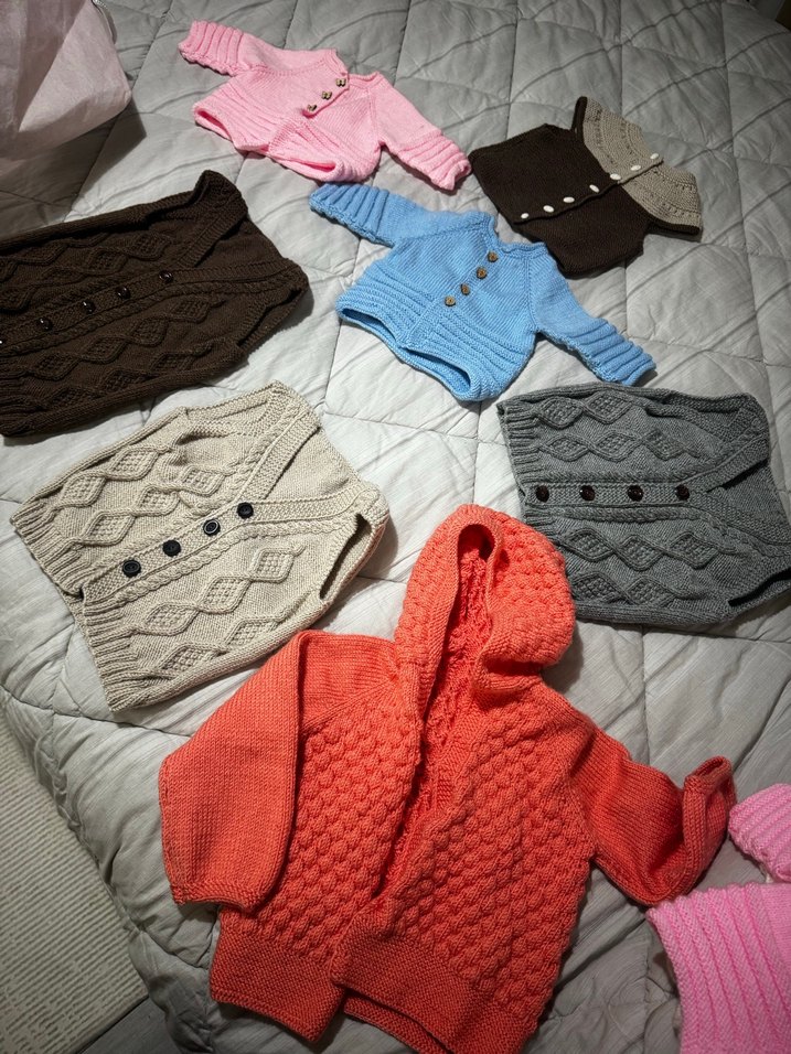 Kız Çocuk Fitilli Örgü Hırka Gri - Görsel 4