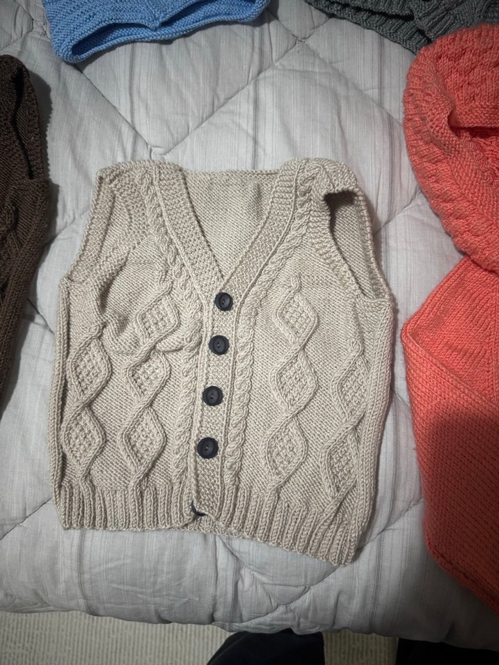 Kız Çocuk Fitilli Örgü Hırka Gri - Görsel 5