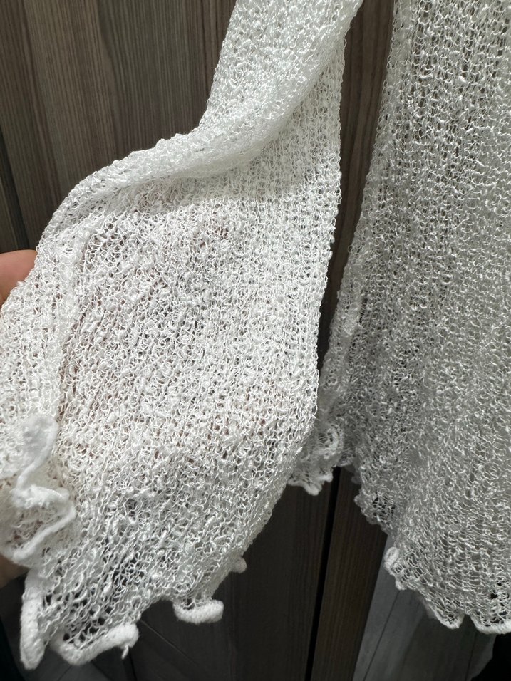 Gri Örgü Kadın Hırka, Midi, Uzun Kollu - Görsel 3