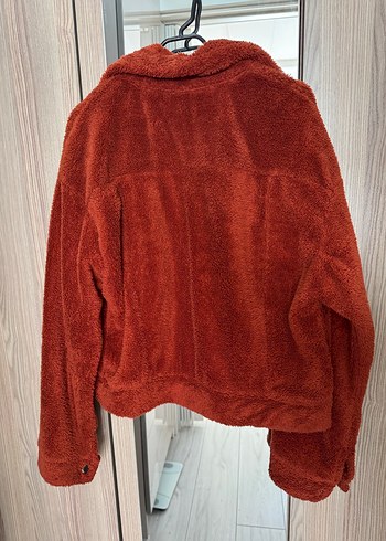 Düğmeli Kahverengi Kadın Midi Ceket - Görsel 4