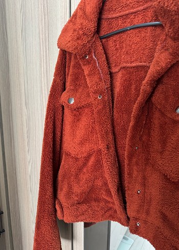 Düğmeli Kahverengi Kadın Midi Ceket - Görsel 3