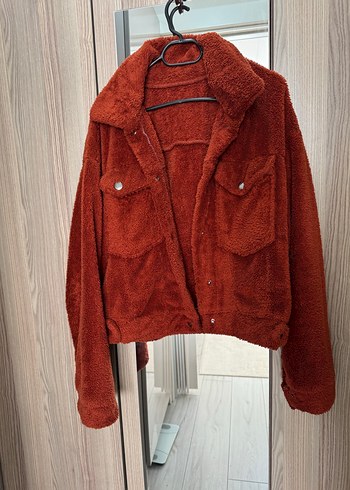 Düğmeli Kahverengi Kadın Midi Ceket - Görsel 2