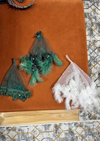 Bordo Dantel Gotik Gelin Aksesuarları Seti - Görsel 17