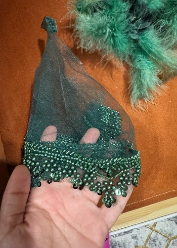 Bordo Dantel Gotik Gelin Aksesuarları Seti - Görsel 13