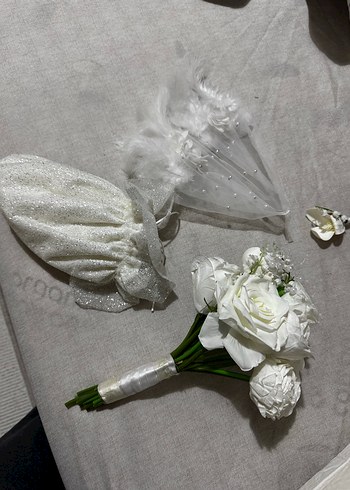 Bordo Dantel Gotik Gelin Aksesuarları Seti - Görsel 9