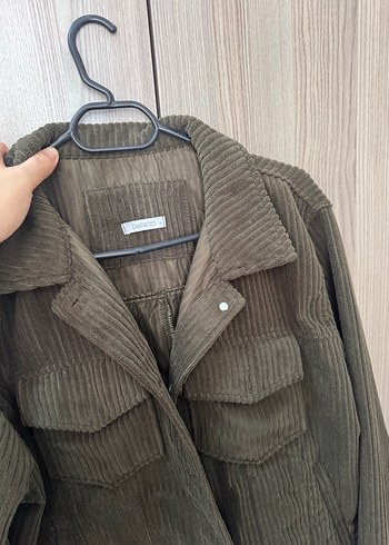 Düğmeli Kahverengi Kadın Ceket - Görsel 3