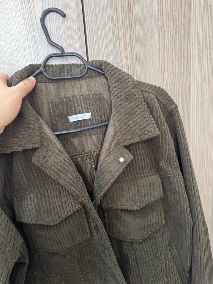 Düğmeli Kahverengi Kadın Ceket - Görsel 3