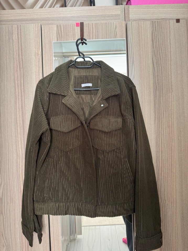 Düğmeli Kahverengi Kadın Ceket - Görsel 2