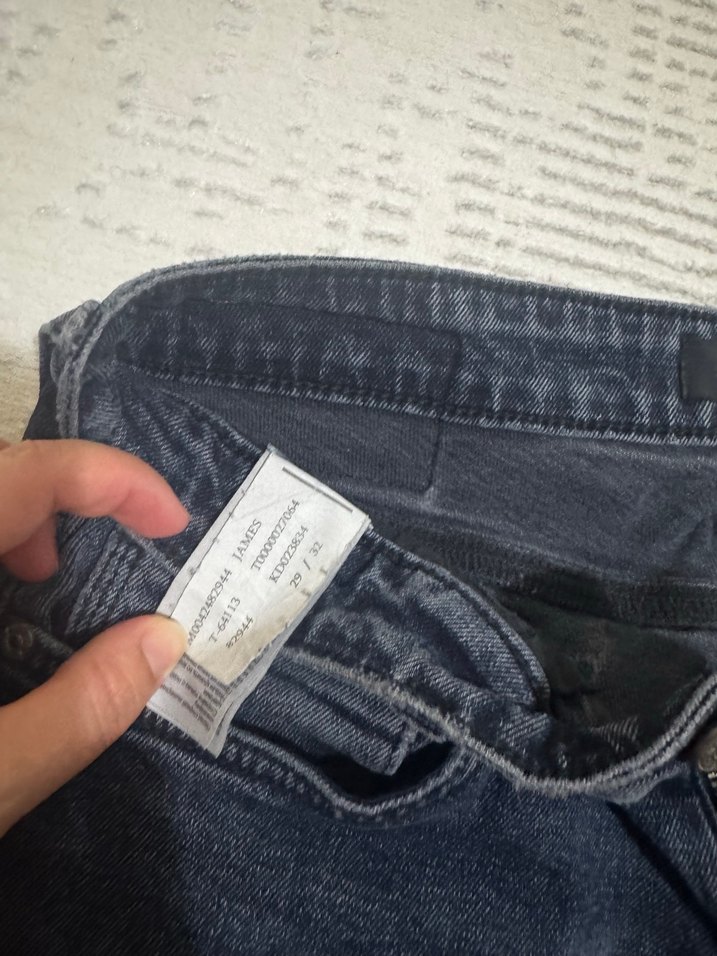 Erkek Gri Dar Kesim Kot Pantolon - Görsel 4