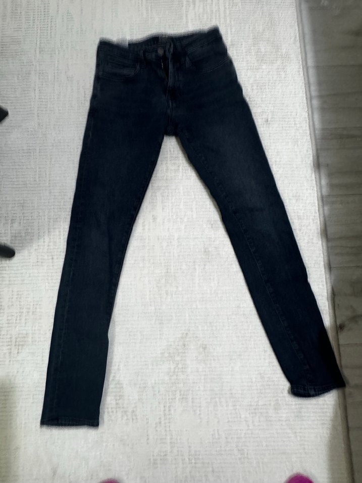 Erkek Gri Dar Kesim Kot Pantolon - Görsel 2