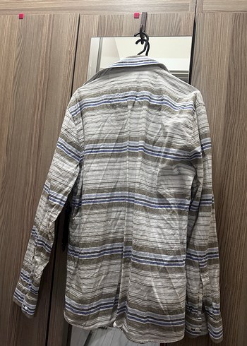 Gri Uzun Kollu Düğmeli Erkek Gömlek - Görsel 4