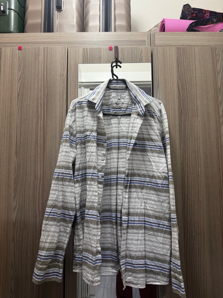 Gri Uzun Kollu Düğmeli Erkek Gömlek - Görsel 2