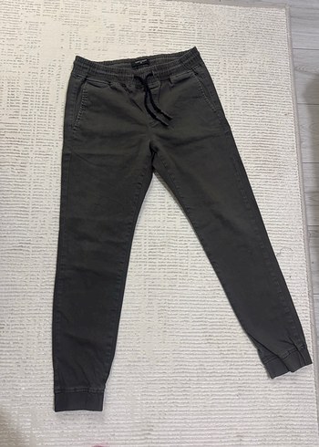 Gri Bel Bantlı Pamuklu Erkek Pantolon - Görsel 2