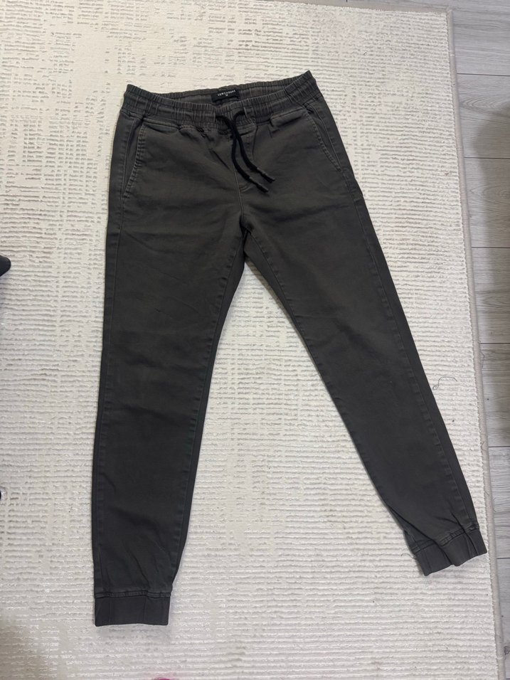 Gri Bel Bantlı Pamuklu Erkek Pantolon - Görsel 2