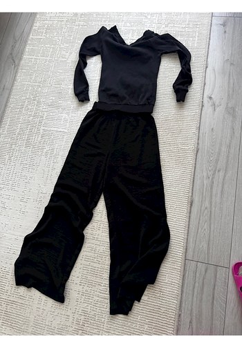 Siyah Yüksek Yakalı Eşofman Takımı - Görsel 3