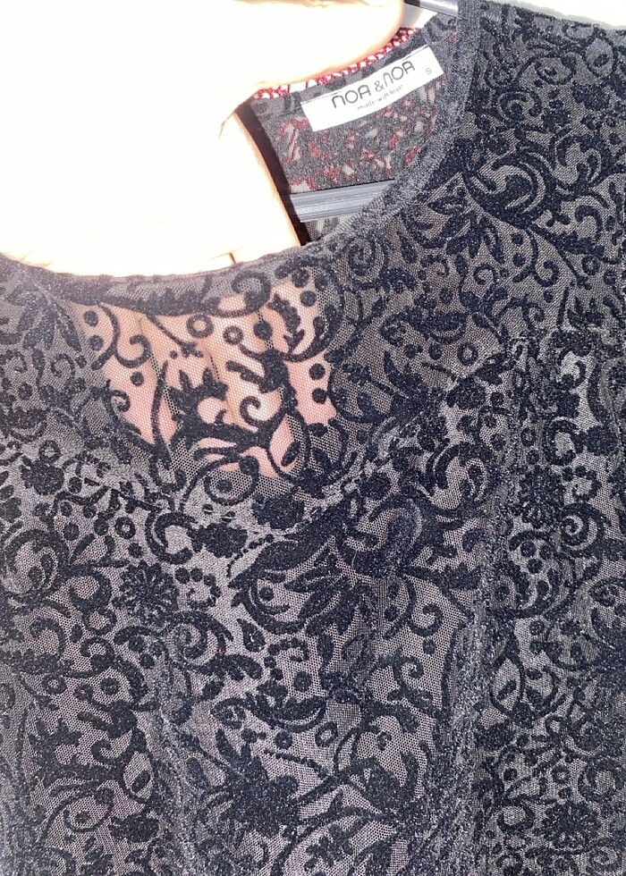 Siyah Çan elbise - Görsel 3