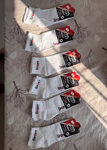 Beyaz Erkek Mini Spor Çorap