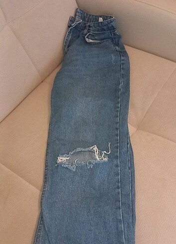 xl Beden mavi Renk Yırtık jean