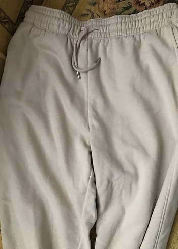 H&M Bej Keten Midi Kadın Rahat Pantolon