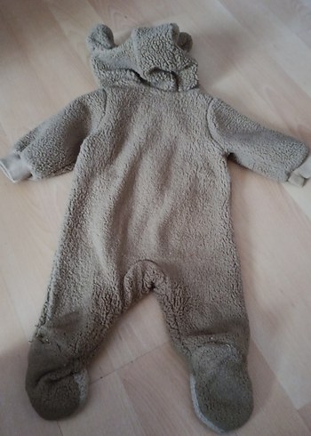 Kahverengi Peluş Bebek Tulumu - Görsel 3