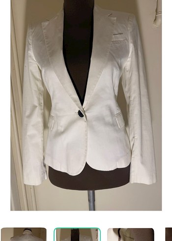 Zara Ekru Tek Dugmeli Kadin Blazer